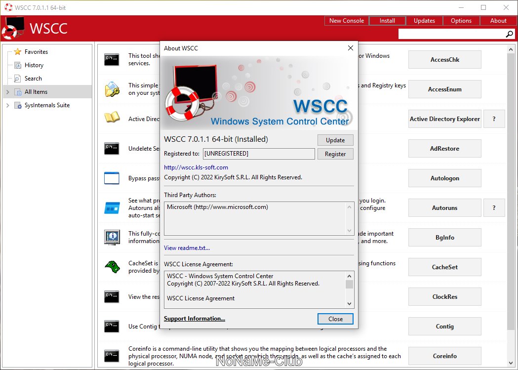 WSCC (Windows System Control Center) 7.0.9.02 Скачать бесплатно