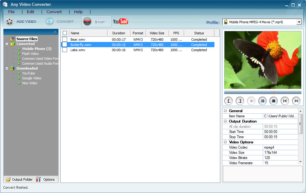 Any Video Converter Free 9.0.1 Скачать для Window